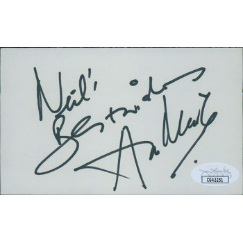 Anthony Newley Actor Signed 3x5 Index Card JSA Authenticated Personalized Anthony Newley Actor Signed 3x5 Index Card JSA Authenticated Personalized