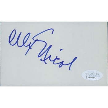 Alex Nicol Actor Signed 3x5 Index Card JSA Authenticated