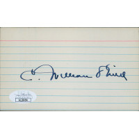 C. William O'Neill Ohio Governor Signed 3x5 Index Card JSA Authenticated C. William O'Neill Ohio Governor Signed 3x5 Index Card JSA Authenticated