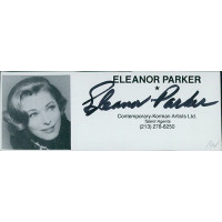 Eleanor Parker Actress Signed 2x5 Directory Cut JSA Authenticated Eleanor Parker Actress Signed 2x5 Directory Cut JSA Authenticated