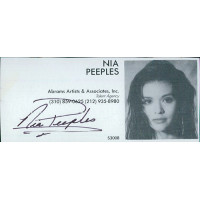 Nia Peeples Actress Model Signed 2x4.25 Directory Cut JSA Authenticated Nia Peeples Actress Model Signed 2x4.25 Directory Cut JSA Authenticated