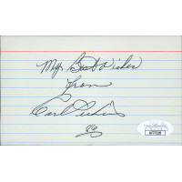 Carl Perkins Singer Signed 3x5 Index Card JSA Authenticated Carl Perkins Singer Signed 3x5 Index Card JSA Authenticated