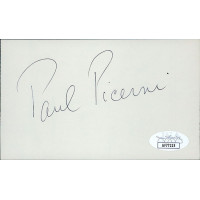 Paul Picerni Actor Signed 3x5 Index Card JSA Authenticated Paul Picerni Actor Signed 3x5 Index Card JSA Authenticated