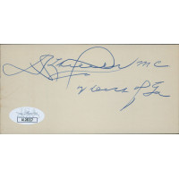 John L. Pilcher Georgia Congressmen Signed 2.5x5 Index Card JSA Authenticated