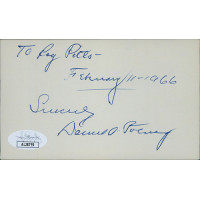 Daniel A. Poling Clergyman Signed 3x5 Index Card JSA Authenticated Daniel A. Poling Clergyman Signed 3x5 Index Card JSA Authenticated