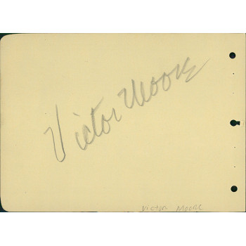 Cole Porter Composer and Victor Moore Signed 4.5x6 Album Page JSA Authenticated