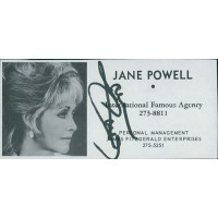 Jane Powell Actress Signed 2x4 Directory Cut JSA Authenticated Jane Powell Actress Signed 2x4 Directory Cut JSA Authenticated