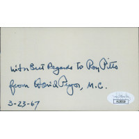 David Pryor Arkansas Governor Senator Signed 3x5 Index Card JSA Authenticated David Pryor Arkansas Governor Senator Signed 3x5 Index Card JSA Authenticated