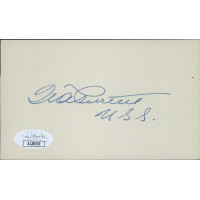 William Purtell Connecticut Senator Signed 3x5 Index Card JSA Authenticated William Purtell Connecticut Senator Signed 3x5 Index Card JSA Authenticated