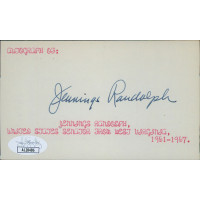Jennings Randolph West Virginia Congressman Signed 3x5 Index Card JSA Authentic Jennings Randolph West Virginia Congressman Signed 3x5 Index Card JSA Authentic
