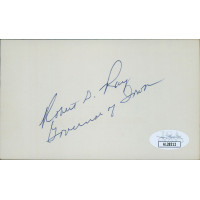 Robert D Ray Iowa Governor Signed 3x5 Index Card JSA Authenticated Robert D Ray Iowa Governor Signed 3x5 Index Card JSA Authenticated