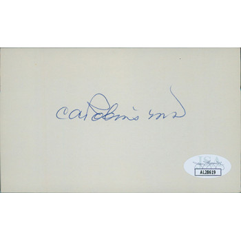 C.A. Robins Idaho Governor Signed 3x5 Index Card JSA Authenticated