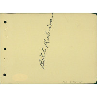 Bill Robinson And Arch Oboler Signed 4.25x6 Album Page JSA Authenticated