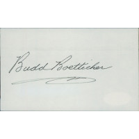 Budd Boetticher Director Signed 3x5 Index Card JSA Authenticated Budd Boetticher Director Signed 3x5 Index Card JSA Authenticated
