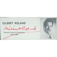 Gilbert Roland Actor Signed 2x4.5 Directory Cut JSA Authenticated Gilbert Roland Actor Signed 2x4.5 Directory Cut JSA Authenticated