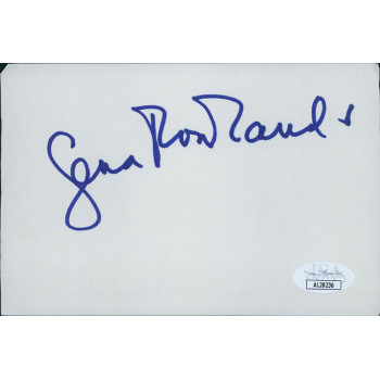 Gena Rowlands Actress Signed 4x6 Index Card JSA Authenticated