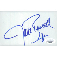Jane Russell Actress Signed 3x5 Index Card JSA Authenticated Jane Russell Actress Signed 3x5 Index Card JSA Authenticated