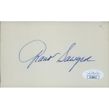 Grant Sawyer Nevada Governor Signed 3x5 Index Card JSA Authenticated