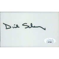 Dick Schaap Broadcaster Sportswriter Signed 3x5 Index Card JSA Authenticated Dick Schaap Broadcaster Sportswriter Signed 3x5 Index Card JSA Authenticated