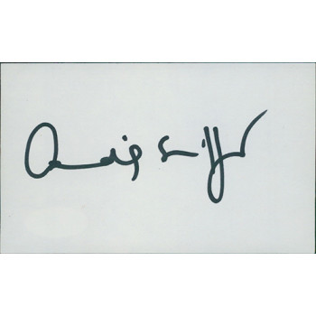 Claudia Schiffer Model Signed 3x5 Index Card PSA/DNA Authenticated