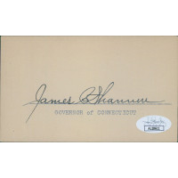 James C. Shannon Connecticut Governor Signed 3x5 Index Card JSA Authenticated James C. Shannon Connecticut Governor Signed 3x5 Index Card JSA Authenticated