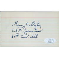 George Shipley Illinois Congressmen Signed 3x5 Index Card JSA Authenticated George Shipley Illinois Congressmen Signed 3x5 Index Card JSA Authenticated