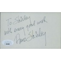 Anne Shirley Actress Signed 3x5 Index Card JSA Authenticated Personalized