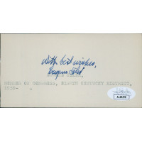 Eugene Siler Kentucky Congressmen Signed 2.5x5 Index Card JSA Authenticated Eugene Siler Kentucky Congressmen Signed 2.5x5 Index Card JSA Authenticated