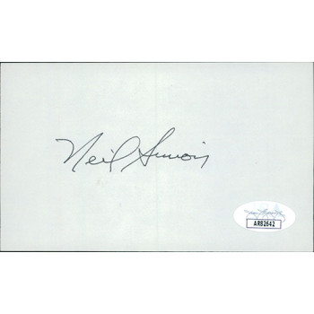Neil Simon Playwright Screenwriter Signed 3x5 Index Card JSA Authenticated