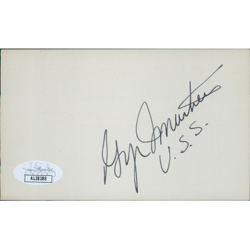 George Smathers Florida Congressmen Senator Signed 3x5 Index Card JSA Authentic