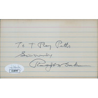 Ralph Sockman Pastor Writer Signed 3x5 Index Card JSA Authenticated Ralph Sockman Pastor Writer Signed 3x5 Index Card JSA Authenticated