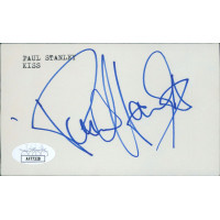 Paul Stanley KISS Musician Signed 3x5 Index Card JSA Authenticated Paul Stanley KISS Musician Signed 3x5 Index Card JSA Authenticated