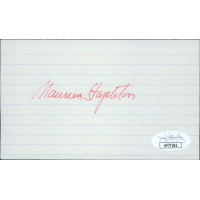 Maureen Stapleton Actress Signed 3x5 Index Card JSA Authenticated