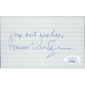 Frances Sternhagen Actress Signed 3x5 Index Card JSA Authenticated