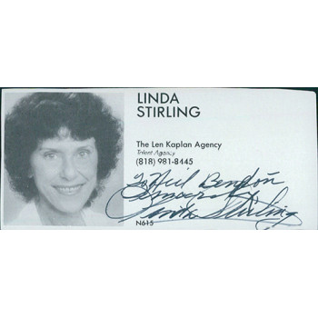Linda Stirling Actress Model Signed 2x4 Directory Cut JSA Authenticated Linda Stirling Actress Model Signed 2x4 Directory Cut JSA Authenticated