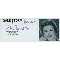 Gale Storm Actress Signed 2x4.5 Directory Cut JSA Authenticated Gale Storm Actress Signed 2x4.5 Directory Cut JSA Authenticated