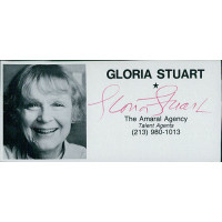 Gloria Stuart Actress Signed 2x4 Directory Cut JSA Authenticated Gloria Stuart Actress Signed 2x4 Directory Cut JSA Authenticated