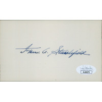 Frank Stubblefield House of Representatives Signed 3x5 Index Card JSA Authentic Frank Stubblefield House of Representatives Signed 3x5 Index Card JSA Authentic