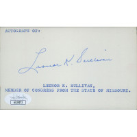 Leonor Sullivan Missouri Congresswoman Signed 3x5 Index Card JSA Authenticated Leonor Sullivan Missouri Congresswoman Signed 3x5 Index Card JSA Authenticated