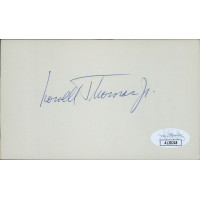 Lowell Thomas Jr. Alaska Lieutenant Governor Signed 3x5 Index Card JSA Authentic Lowell Thomas Jr. Alaska Lieutenant Governor Signed 3x5 Index Card JSA Authentic