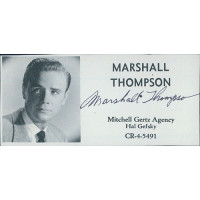 Marshall Thompson Actor Signed 2x4 Directory Cut JSA Authenticated Marshall Thompson Actor Signed 2x4 Directory Cut JSA Authenticated
