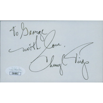 Cheryl Tiegs Actress Signed 3x5 Index Card JSA Authenticated Personalized