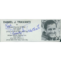 Daniel J. Travanti Actor Signed 2x5 Directory Cut JSA Authenticated Daniel J. Travanti Actor Signed 2x5 Directory Cut JSA Authenticated