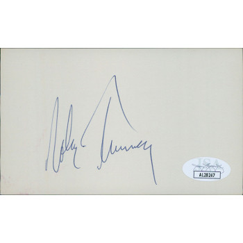 John V. Tunney United States Senator Signed 3x5 Index Card JSA Authenticated