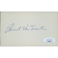 Lionel Van Deerlin California Congressman Signed 3x5 Index Card JSA Authentic Lionel Van Deerlin California Congressman Signed 3x5 Index Card JSA Authentic