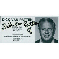 Dick Van Patten Actor Signed 2x4 Directory Cut JSA Authenticated Dick Van Patten Actor Signed 2x4 Directory Cut JSA Authenticated