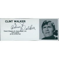 Clint Walker Actor Signed 2x5 Directory Cut JSA Authenticated Clint Walker Actor Signed 2x5 Directory Cut JSA Authenticated