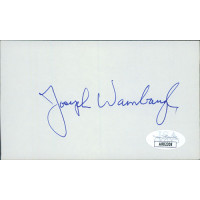 Joseph Wambaugh Police Writer Signed 3x5 Index Card JSA Authenticated