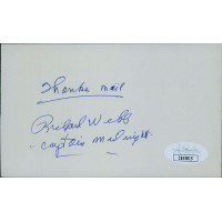 Richard Webb Captain Midnight Actor Signed 3x5 Index Card JSA Authenticated Richard Webb Captain Midnight Actor Signed 3x5 Index Card JSA Authenticated