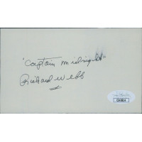 Richard Webb Captain Midnight Actor Signed 3x5 Index Card JSA Authenticated Richard Webb Captain Midnight Actor Signed 3x5 Index Card JSA Authenticated